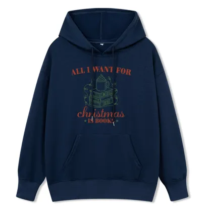 Pagewings All I Want For Christmas Is Books Unisex Classic Hoodie