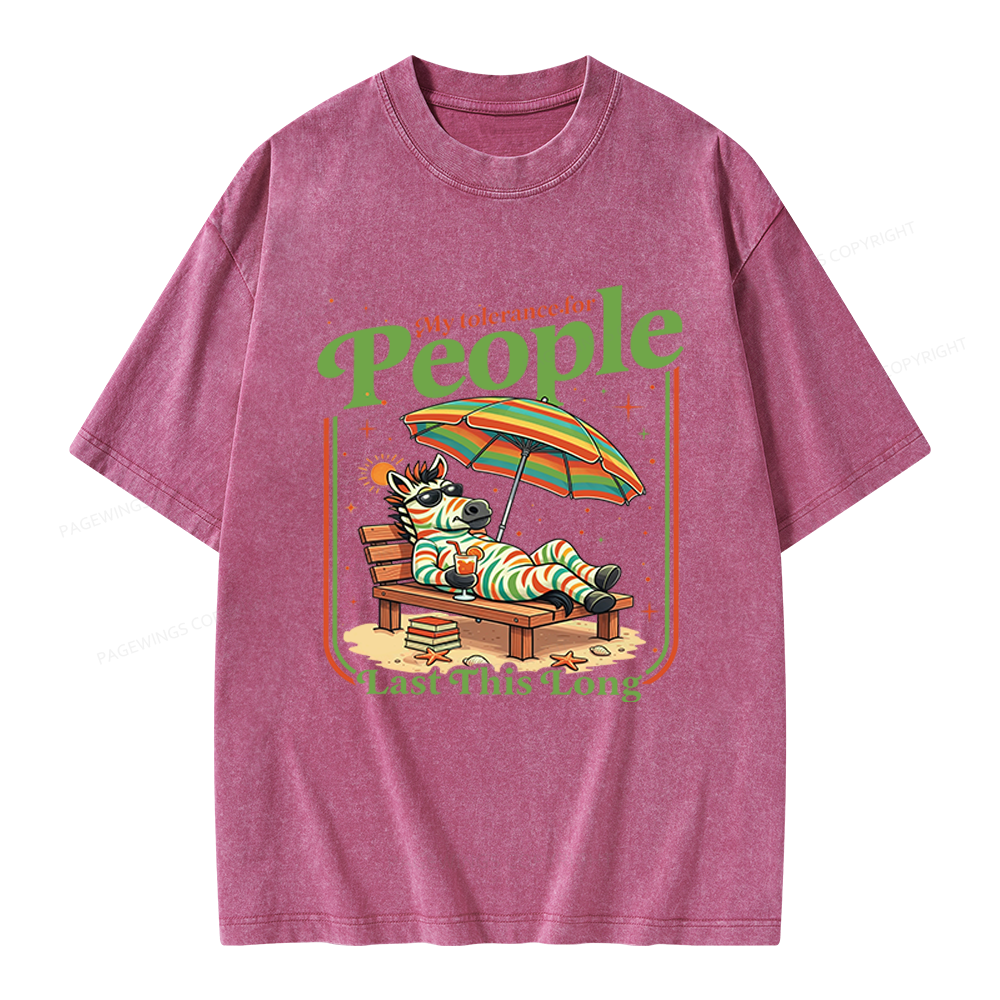 Pagewings Funny Zebra Unisex Washed T-shirt