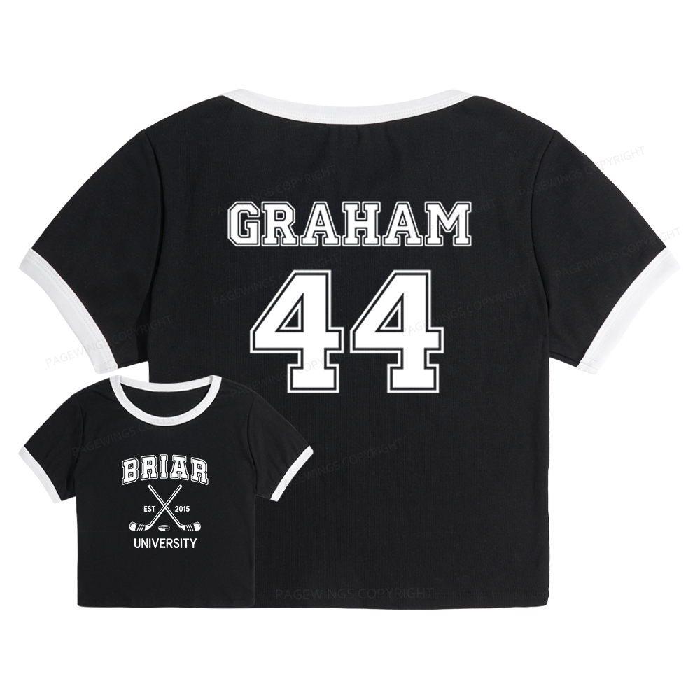 Pagewings Hockey Romance Baby Tee Cropped Ringer T-Shirt 