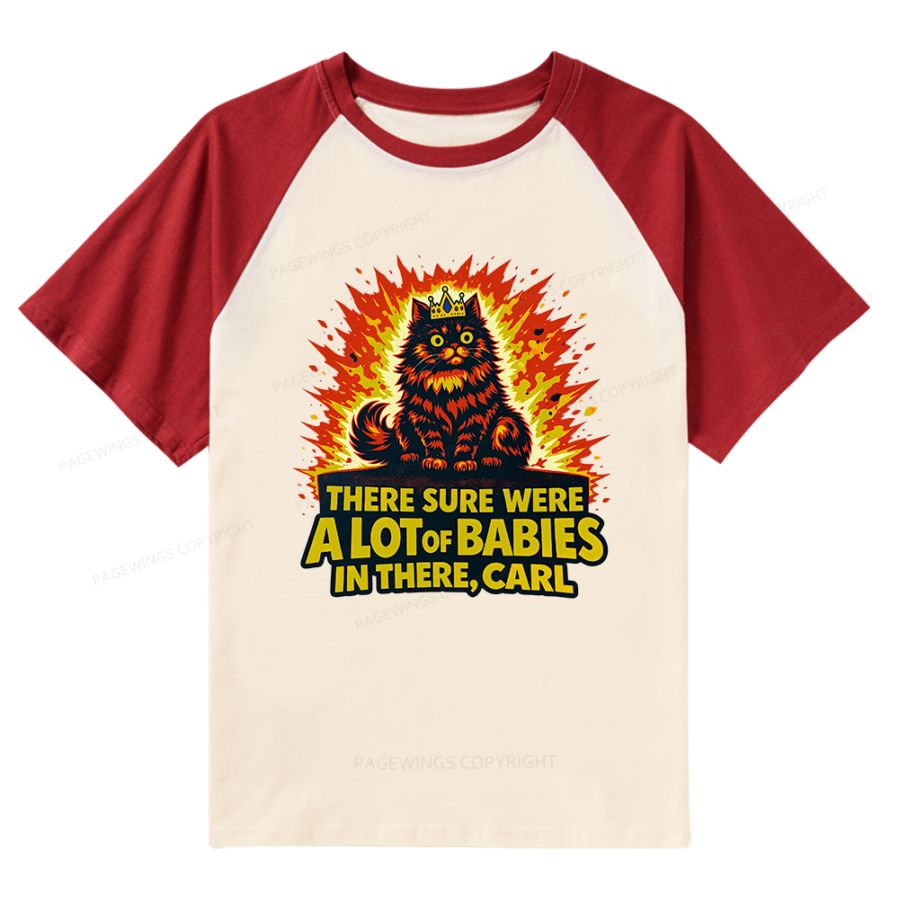 Pagewings A Lot Of Babies In There Raglan T-shirt
