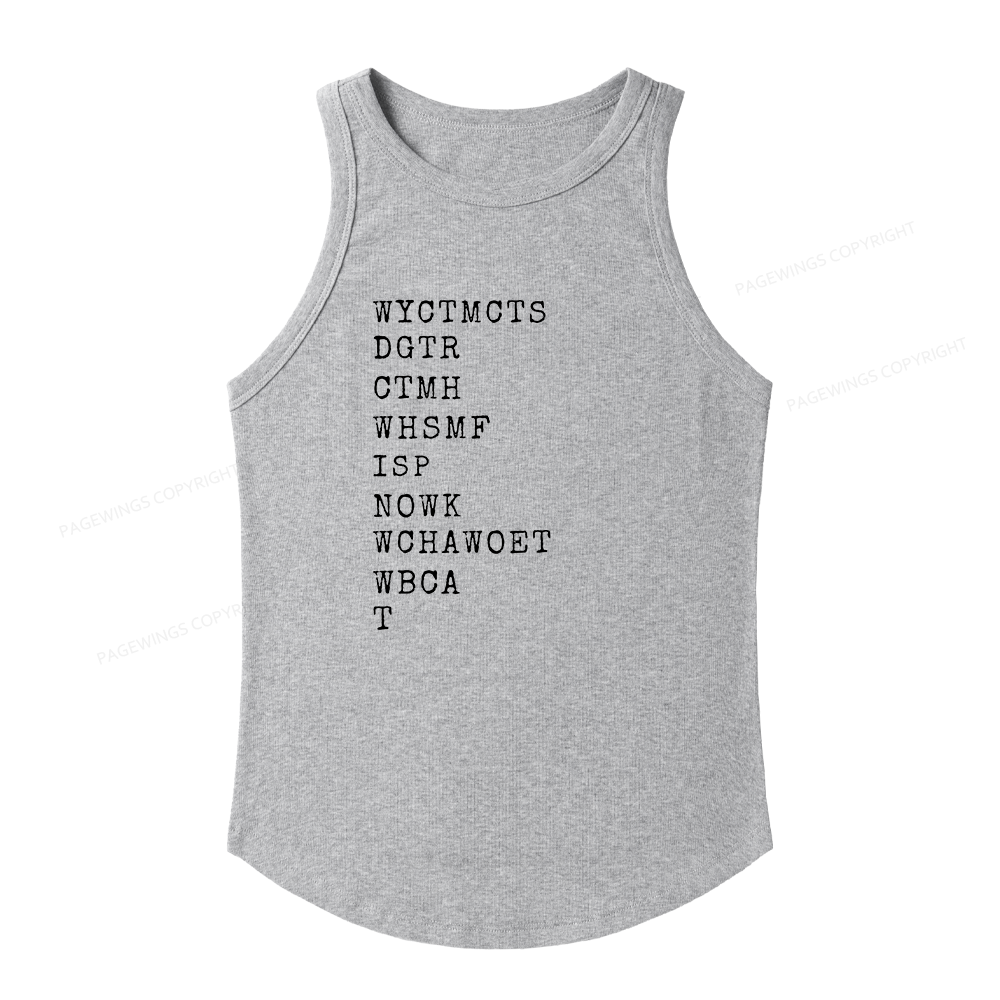 Pagewings Slim Fit Will You Come To My Cottage This Summer Women's Fitted Tank Top 