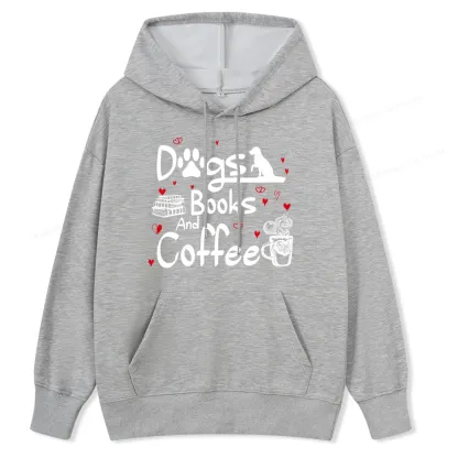 Pagewings Dogs Books And Coffee Unisex Classic Hoodie