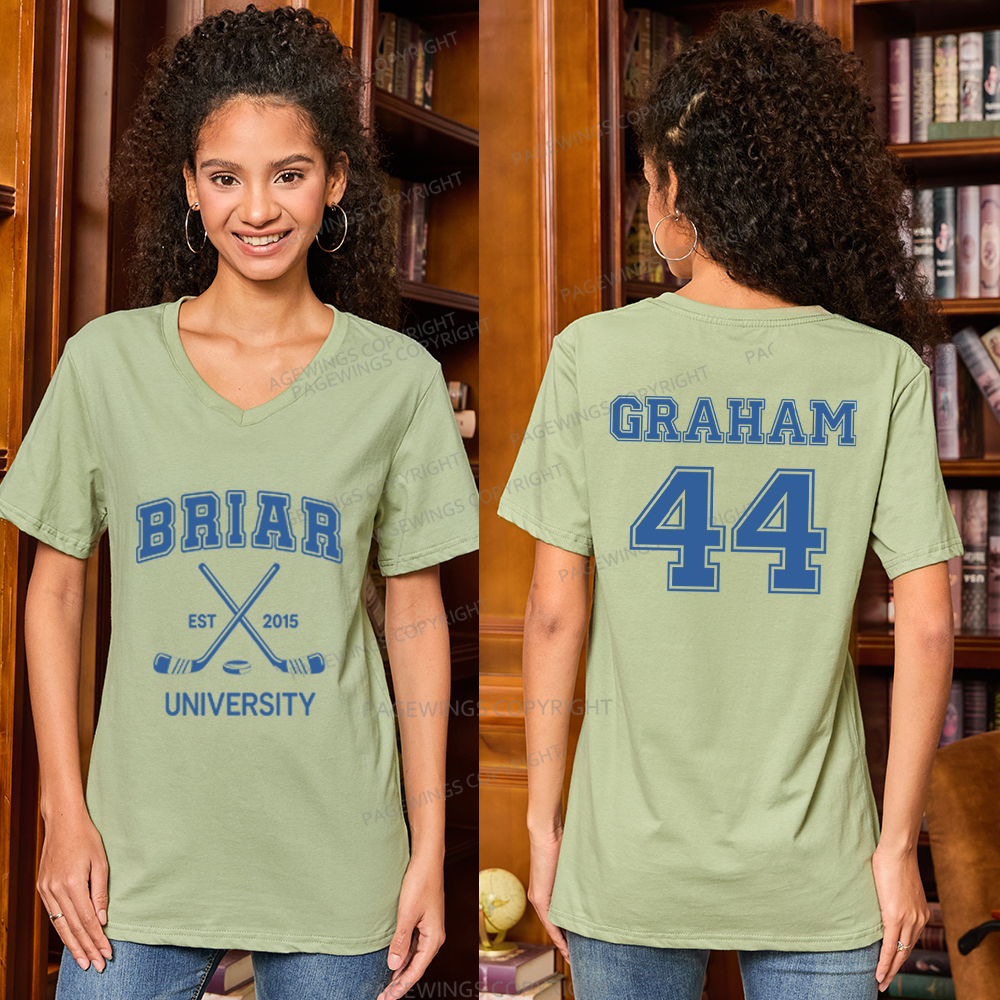 Pagewings Hockey Romance V-neck T-shirt