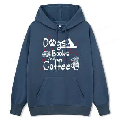 Pagewings Dogs Books And Coffee Unisex Classic Hoodie