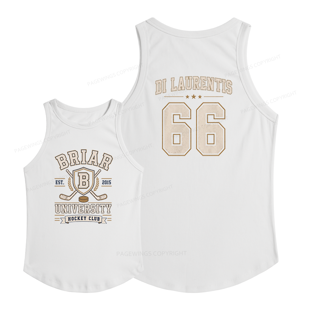 Pagewings Slim Fit Hockey Romance Women's Fitted Tank Top