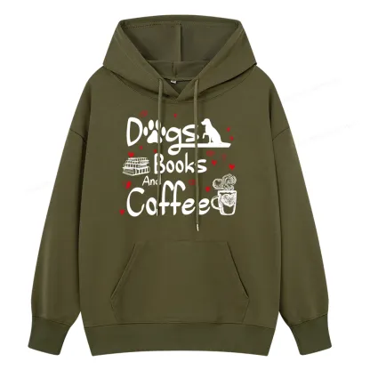 Pagewings Dogs Books And Coffee Unisex Classic Hoodie