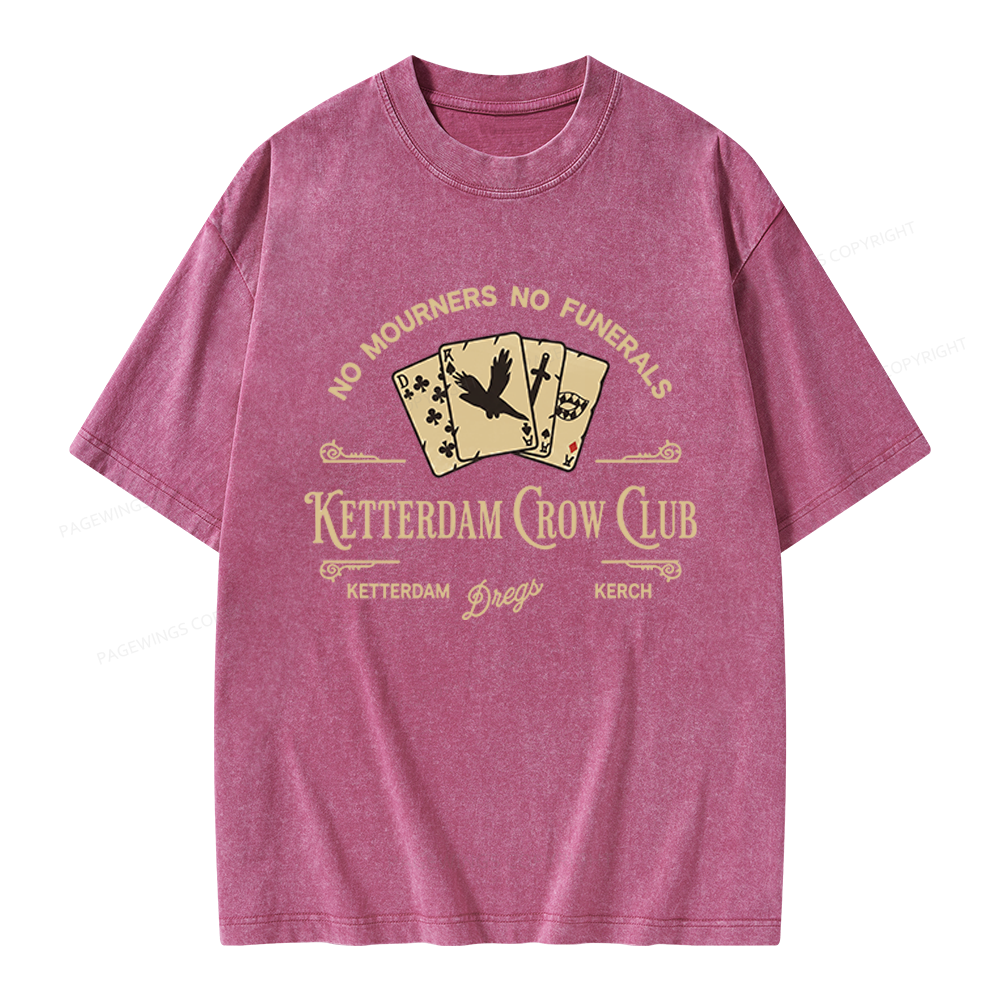 Pagewings Ketterdam Crow Club Unisex Washed T-shirt
