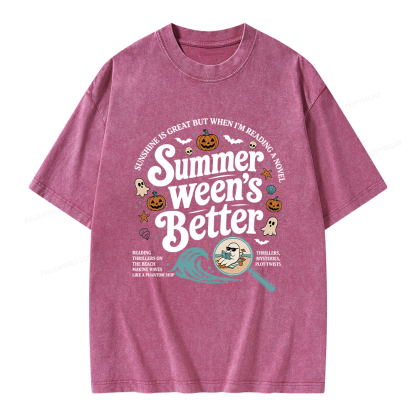 Pagewings Summer Ween's Better Unisex Washed T-shirt