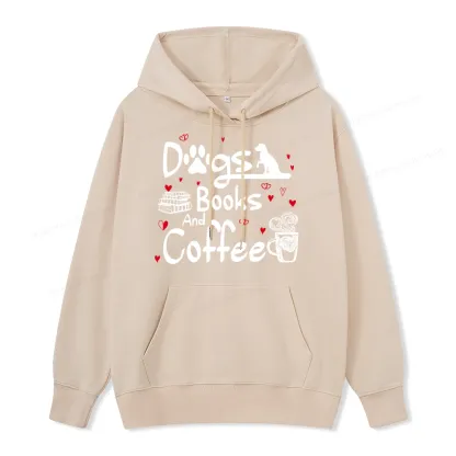 Pagewings Dogs Books And Coffee Unisex Classic Hoodie