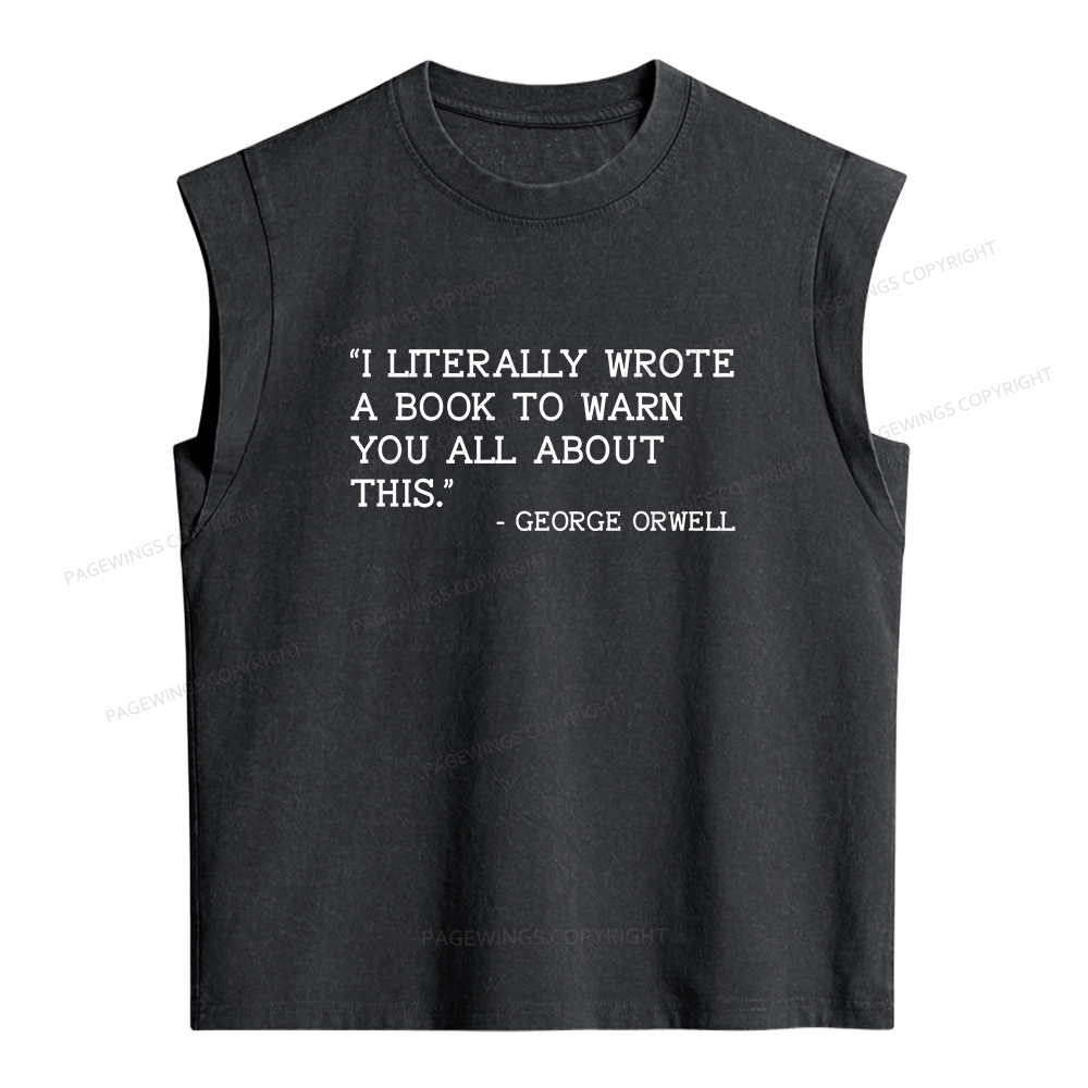 Pagewings I Literally Wrote A Book To Warn Women's Washed Tank Top