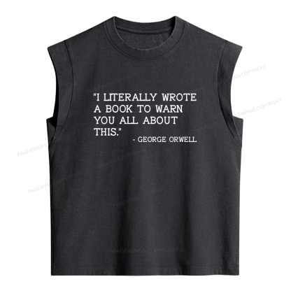 Pagewings I Literally Wrote A Book To Warn Women's Washed Tank Top