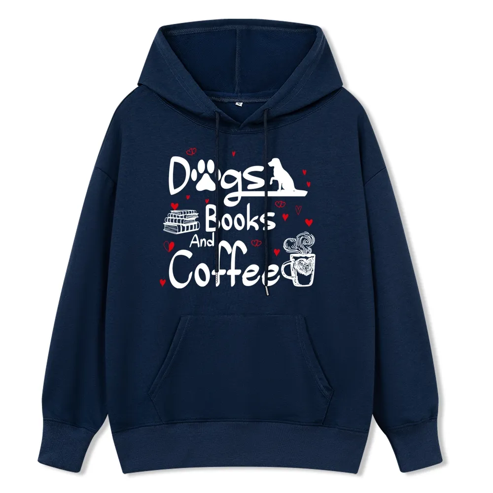 Pagewings Dogs Books And Coffee Unisex Classic Hoodie
