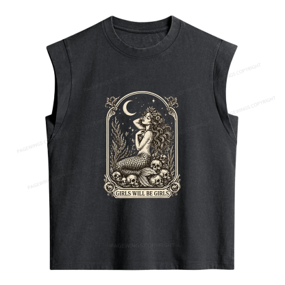 Pagewings Girls Will Be Girls Women's Washed Tank Top