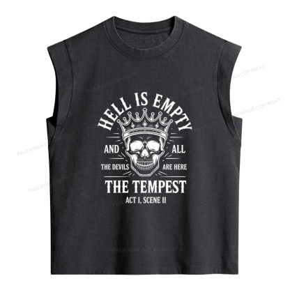 Pagewings Hell Is Empty And All The Devils Are Here Women's Washed Tank Top