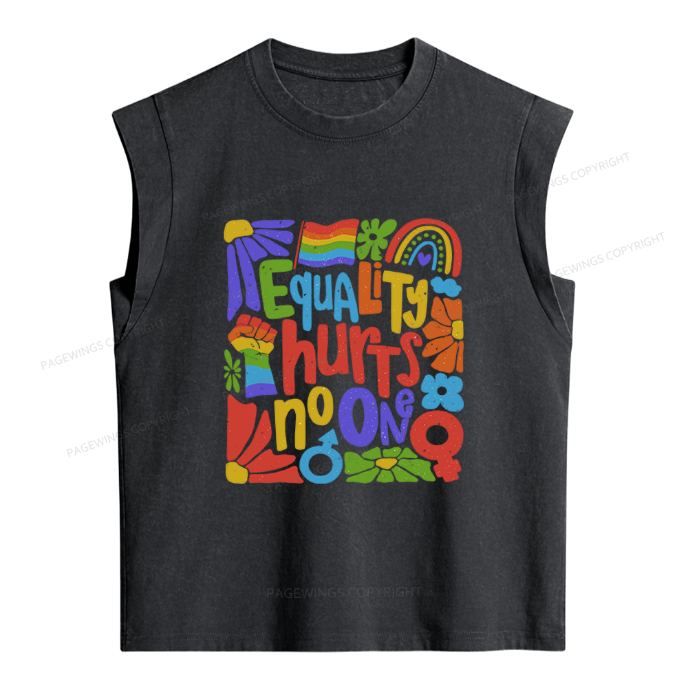 Pagewings Equality Hurts No One Women's Washed Tank Top