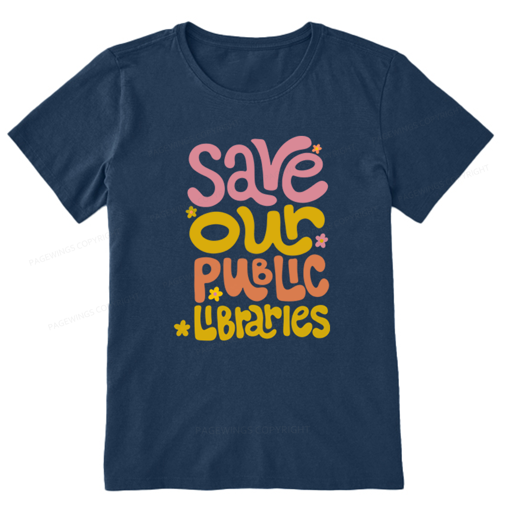 Pagewings Save Our Public Libraries Unisex Classic T-shirt