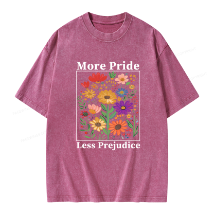 Pagewings More Pride Less Prejudice Unisex Washed T-shirt