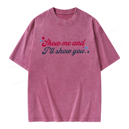 Pagewings Show Me And I'll Show You Unisex Washed T-shirt