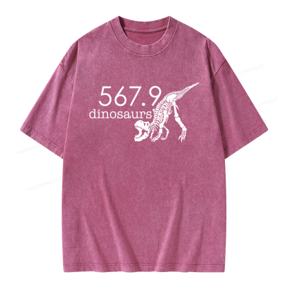 Pagewings 567.9 Dinosaur Unisex Washed T-shirt