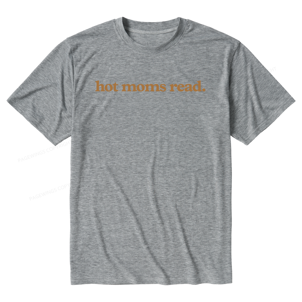 Pagewings Soft Hot Moms Read Unisex Heather T-Shirt