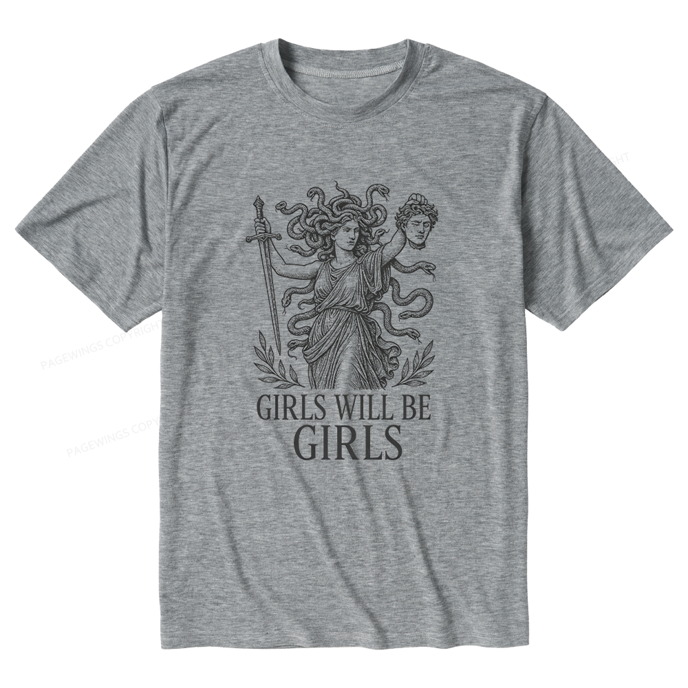 Pagewings Soft Girls Will Be Girls Unisex Heather T-Shirt