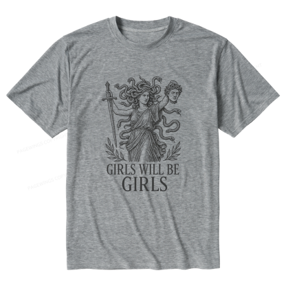 Pagewings Soft Girls Will Be Girls Unisex Heather T-Shirt