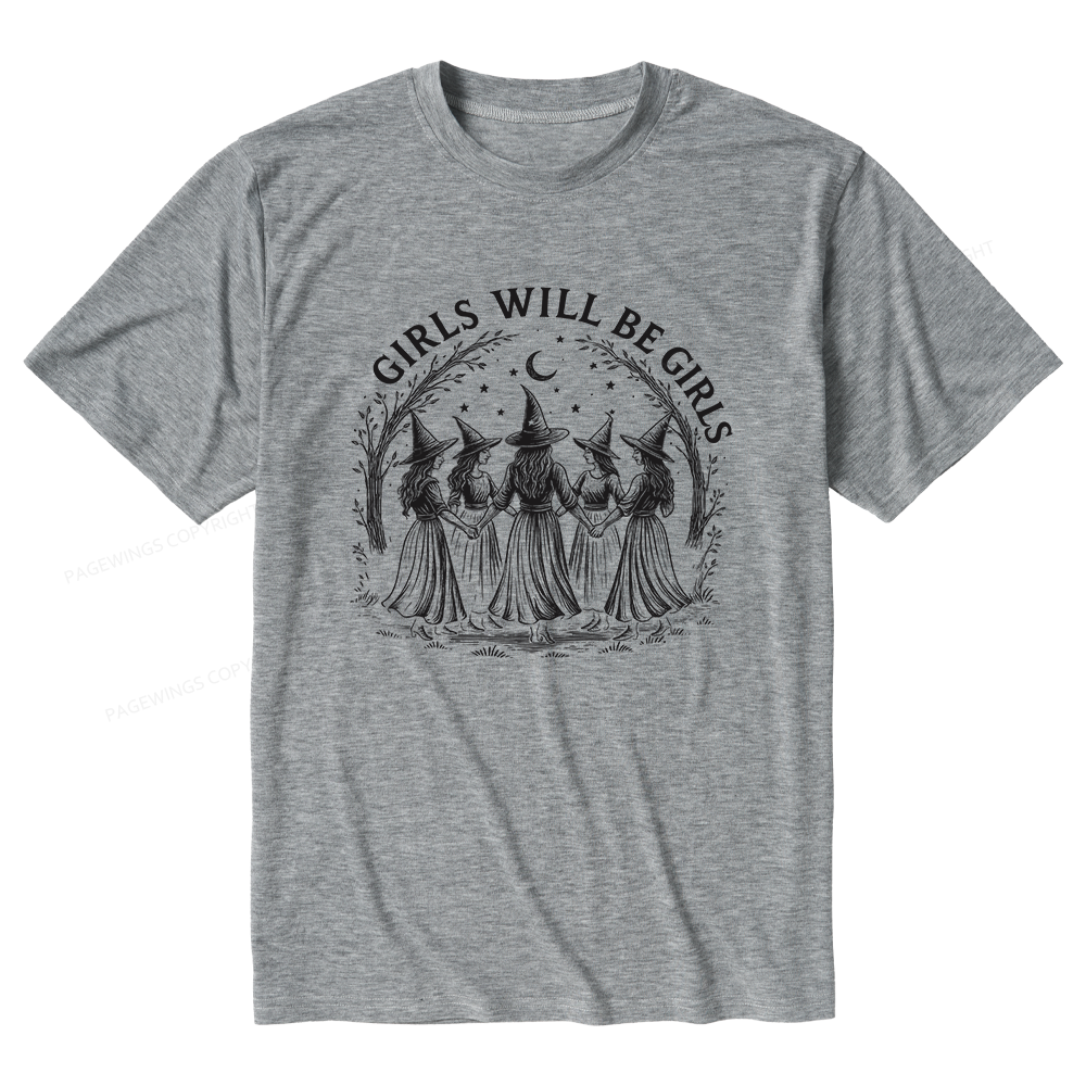 Pagewings Soft Girls Will Be Girls Unisex Heather T-Shirt