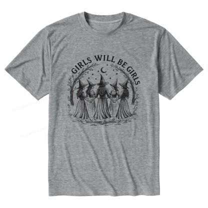 Pagewings Soft Girls Will Be Girls Unisex Heather T-Shirt