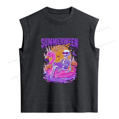 Pagewings Summerween Women's Washed Tank Top
