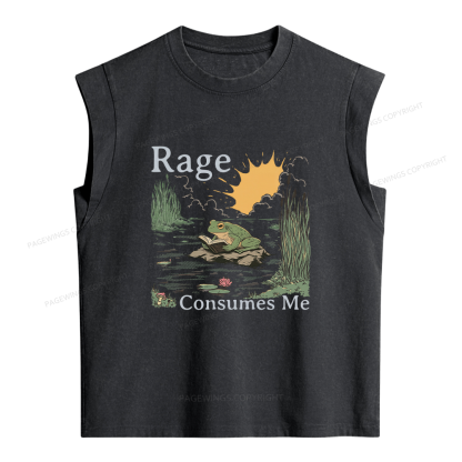 Pagewings Rage Consumes Me Women's Washed Tank Top