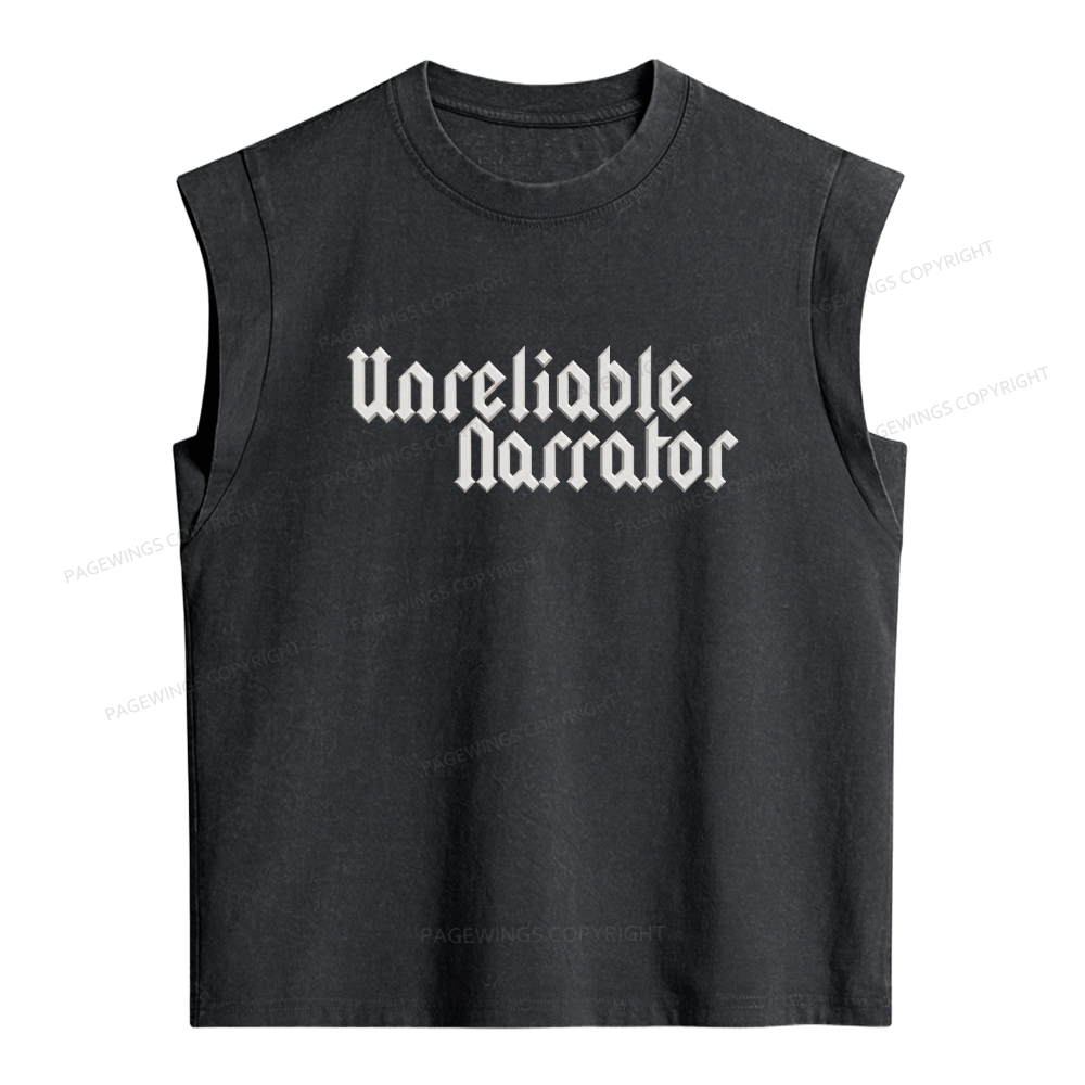 Pagewings Unreliable Narrator Women's Washed Tank Top