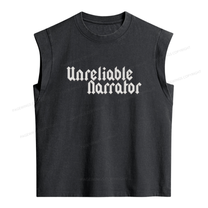 Pagewings Unreliable Narrator Women's Washed Tank Top