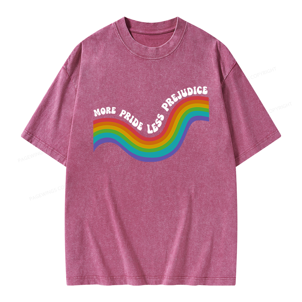 Pagewings More Pride Less Prejudice Unisex Washed T-shirt
