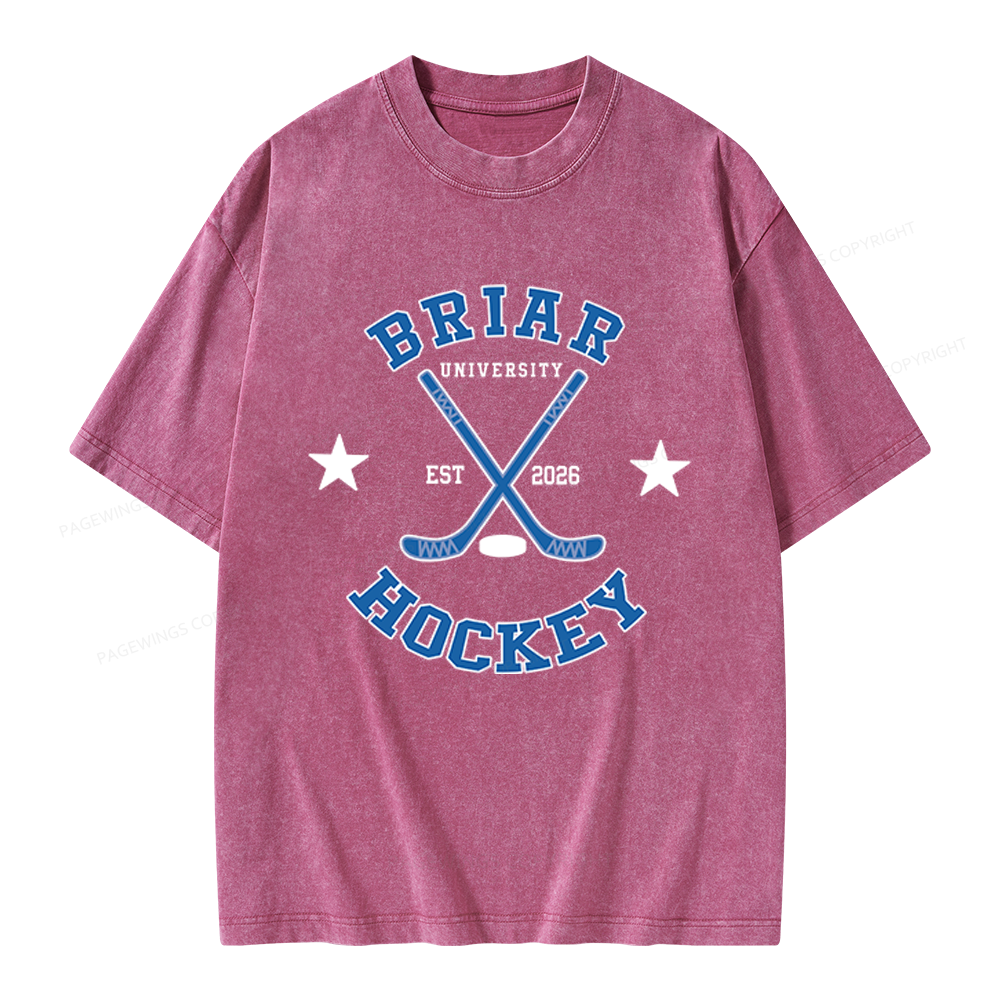 Pagewings Hockey Romance Unisex Washed T-shirt