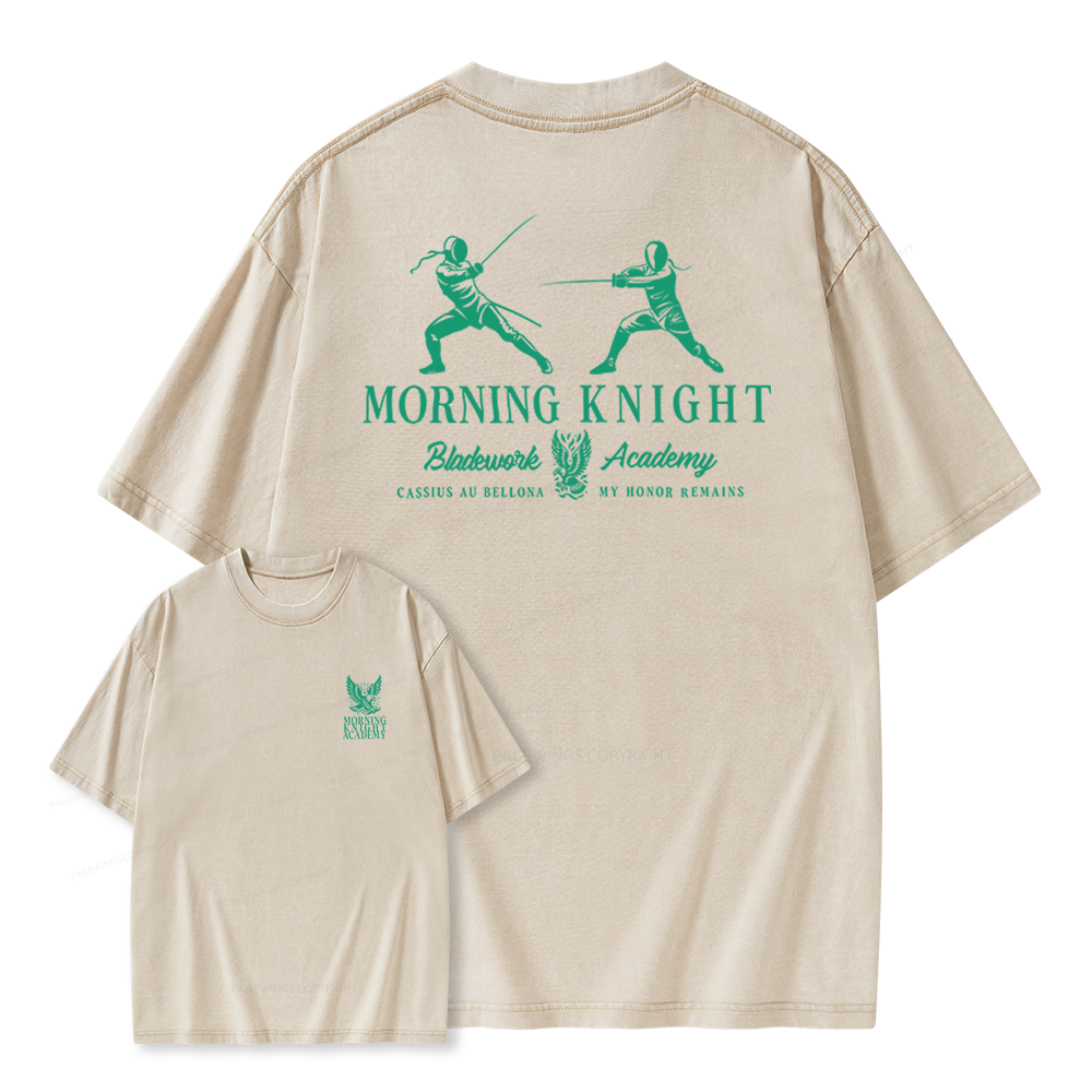 Pagewings Morning Knight Unisex Washed T-shirt