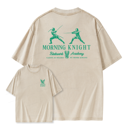 Pagewings Morning Knight Unisex Washed T-shirt