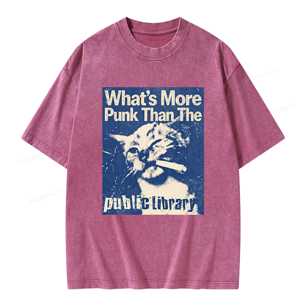 Pagewings What's More Punk Than The Public Library Unisex Washed T-shirt