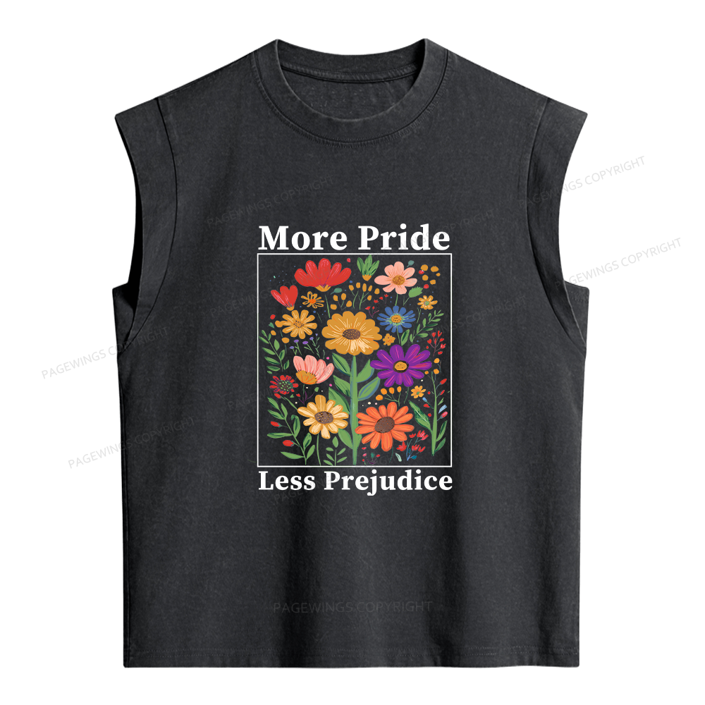 Pagewings More Pride Less Prejudice Women's Washed Tank Top
