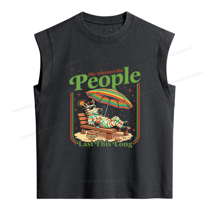 Pagewings Funny Zebra Women's Washed Tank Top