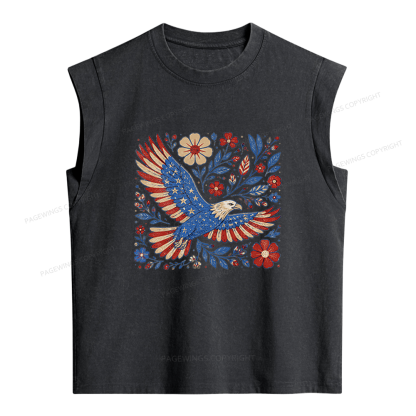Pagewings Freedom Women's Washed Tank Top