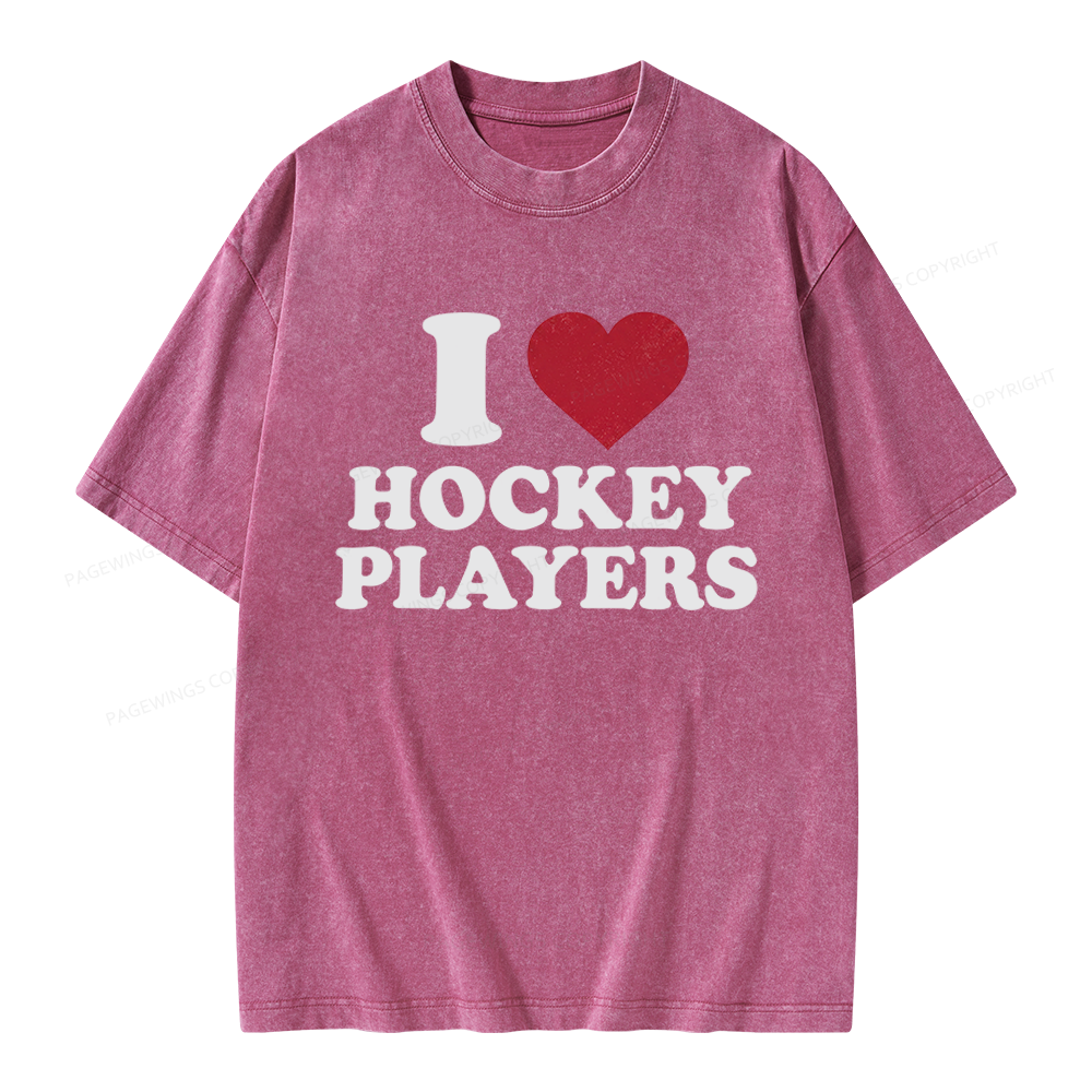 Pagewings Hockey Romance Unisex Washed T-shirt