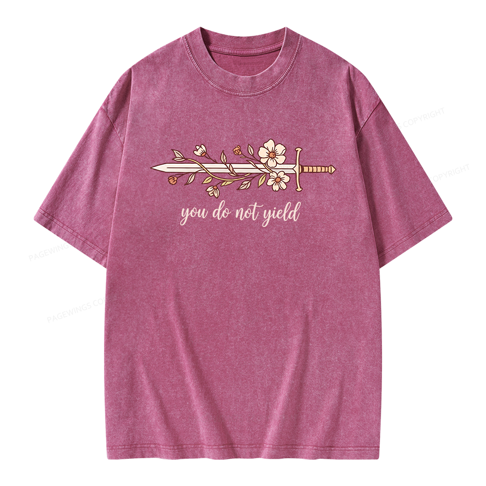Pagewings You Do Not Yield Unisex Washed T-shirt