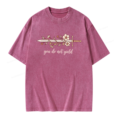 Pagewings You Do Not Yield Unisex Washed T-shirt