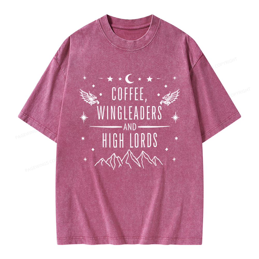 Pagewings Fantasy Bookish Unisex Washed T-shirt