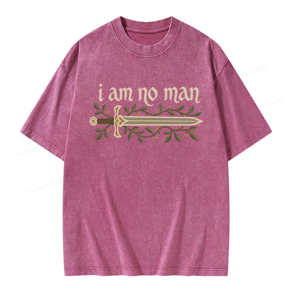 Pagewings I Am No Man Unisex Washed T-shirt