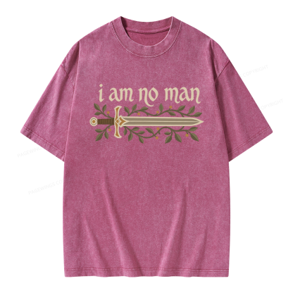 Pagewings I Am No Man Unisex Washed T-shirt