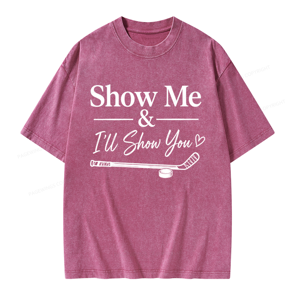 Pagewings Show Me And I'll Show You Unisex Washed T-shirt