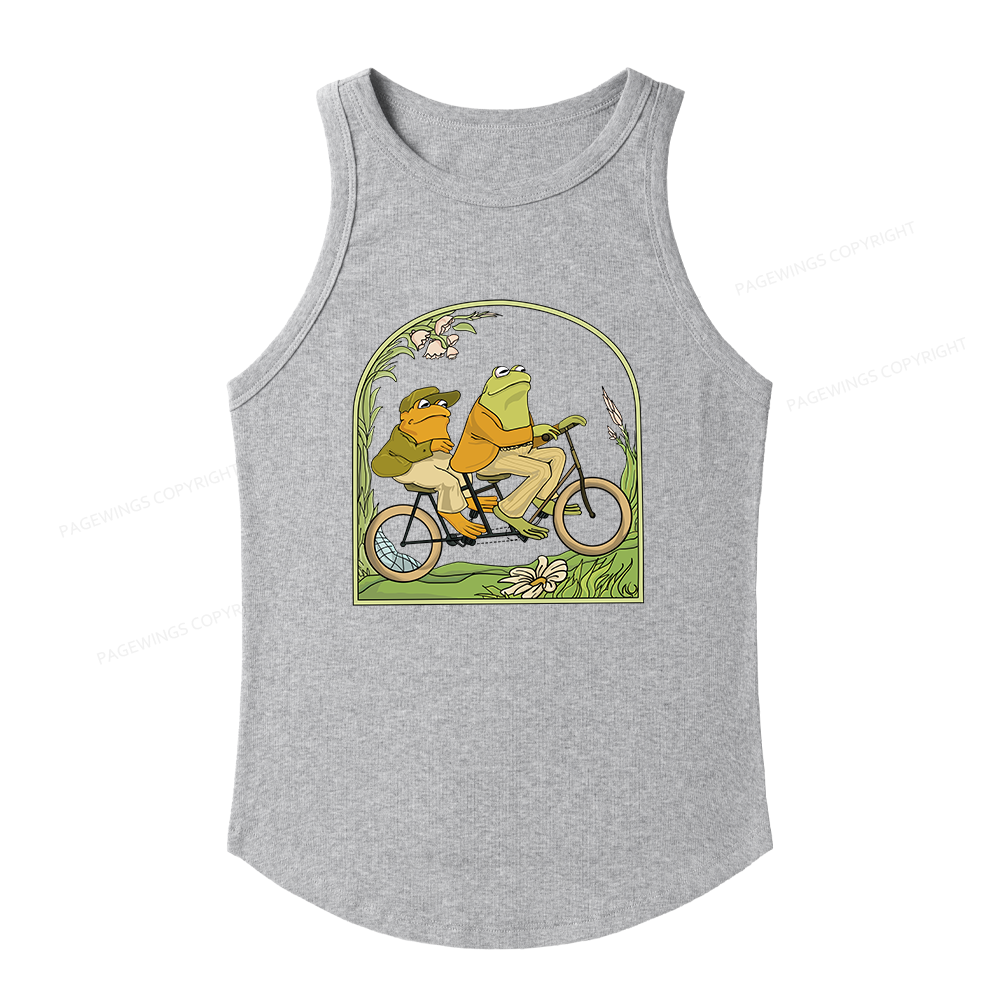 Pagewings Slim Fit Frog And Toad Book Women's Fitted Tank Top
