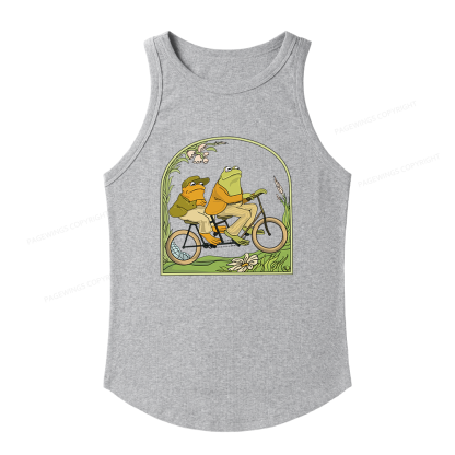 Pagewings Slim Fit Frog And Toad Book Women's Fitted Tank Top