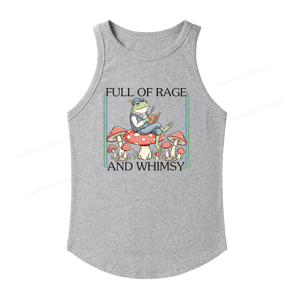 Pagewings Slim Fit Full Of Rage and Whimsy Women's Fitted Tank Top